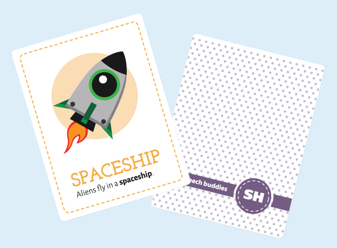 Shark Flash Cards: Spaceship