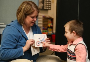 Speech Therapist Working with Child