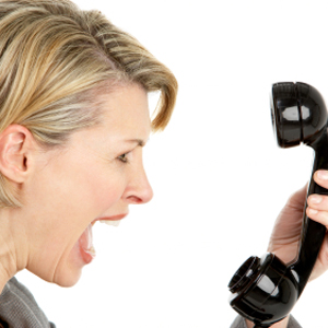 Angry Woman Shouting At Phone