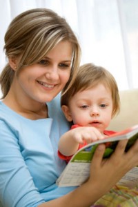 Mother Reading with Baby