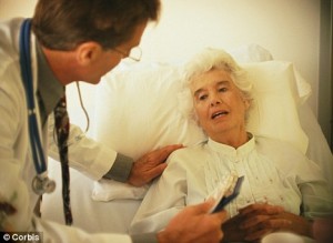 Elderly Woman in Hospital