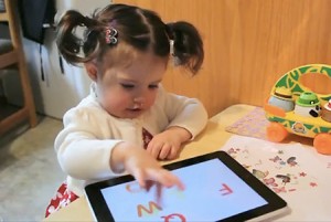 Child Using iPad App