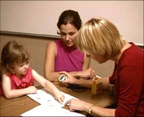 Child Working with Speech Therapist
