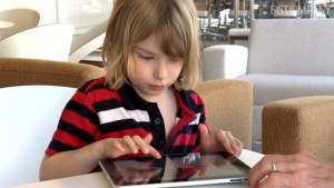 Child Working with iPad