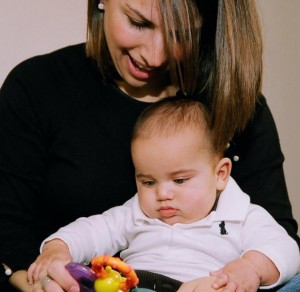 Mother Playing with Baby