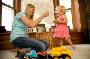 Speech Therapist Working with Child