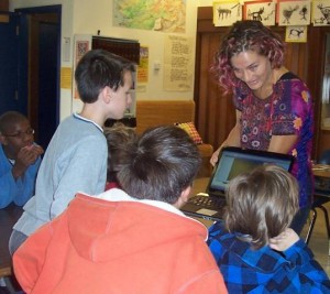 Speech Therapist Working with Group of Children