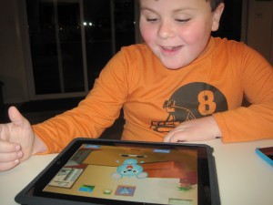 Child Using a Speech Therapy App