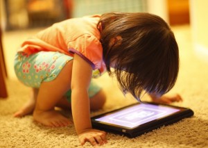 Child Using iPad App