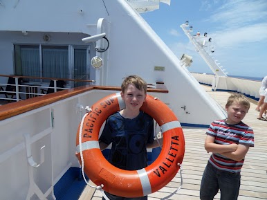 The Bollard Kids Onboard a Ship