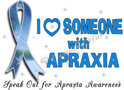 I Love Someone with Apraxia Sticker