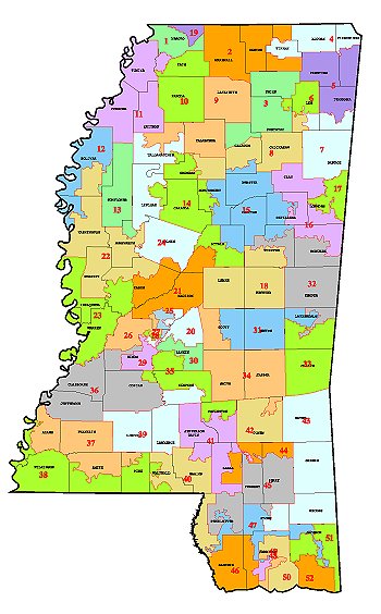 Mississippi State Map