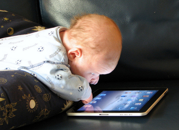 Baby Using iPad App