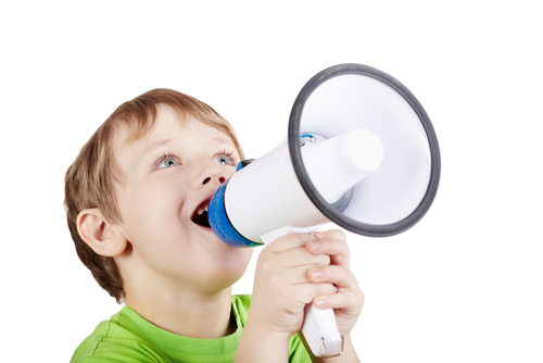 Child using Megaphone