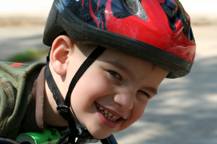 Child Wearing Helmet