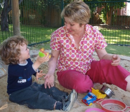 Occupational Therapist Working with Child