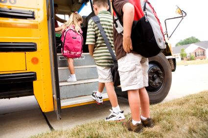 Children Boarding a School Bus