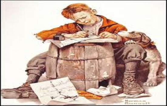 Child Writing - Norman Rockwell