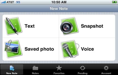 Evernote App Screenshot