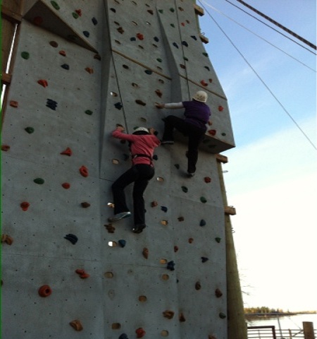 Laura and Daughter JC Rock Climbing