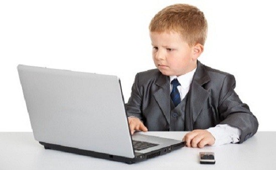 Child Dressed as Businessman