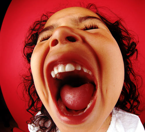 Close-Up of Child Screaming