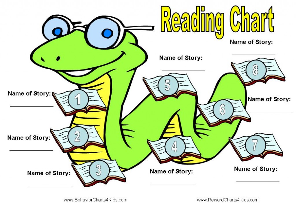 Flashcards for Kids Reading Chart