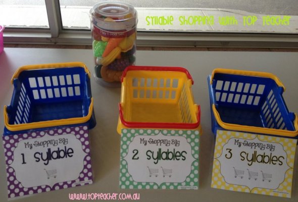 syllable sorting game