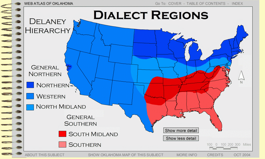 Dialects in the US by region