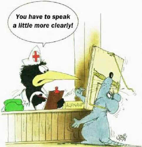 Speak clearly cartoon