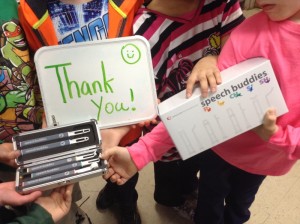 Thank-yous to Speech Buddies from DonorsChoose