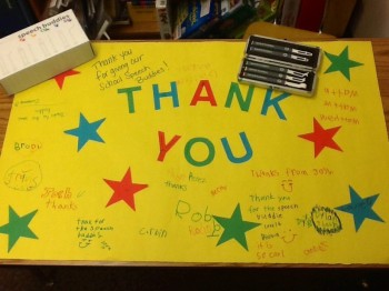 Big Yellow Thank You Poster